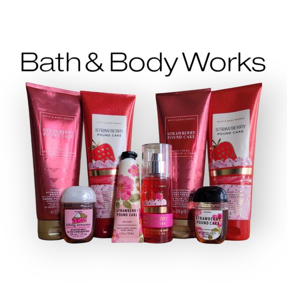 Bath & Body Works Other - Bath & Body Works Strawberry Poundcake 8-piece Dream Bundle [Valentine's Day]